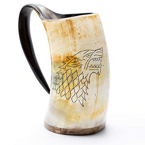 Direwolf Natural Horn Tankard