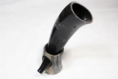 Blowing Horn Bugle with Natural Horn Desk Stand