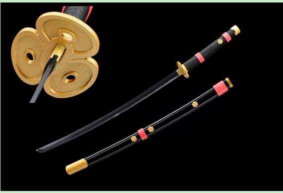 Metal Black with Orange Katana