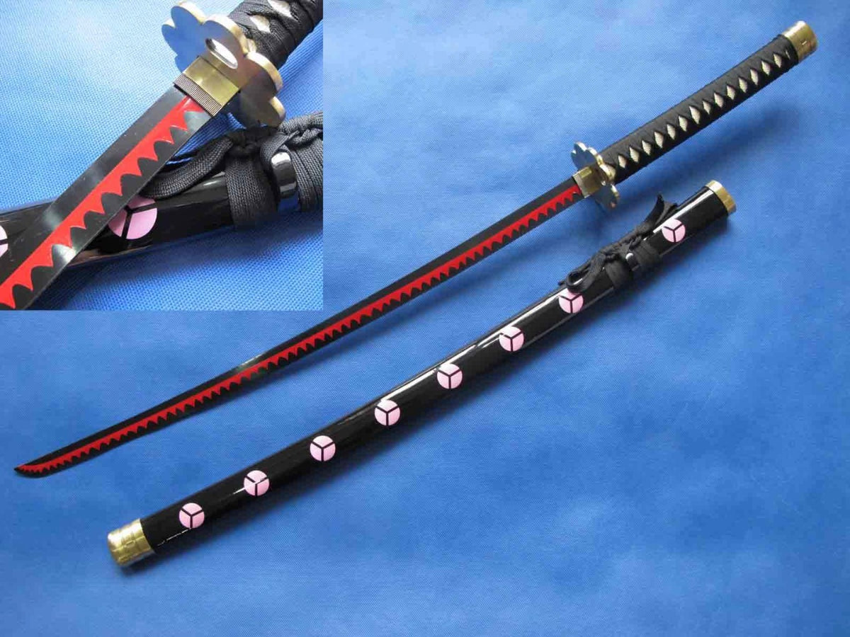 Black with Pink Motif Metal Sword