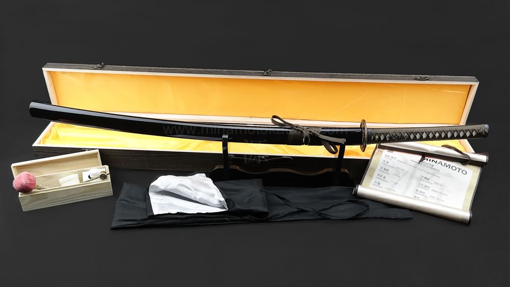 'Warriors Demise' Katana in Clay Tempered Damascus