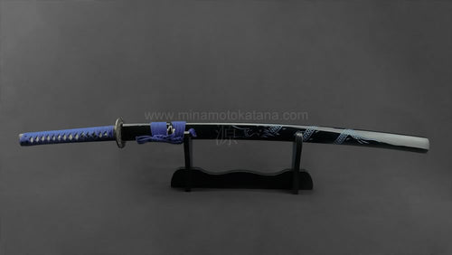 'Ascending Dragon Blue' Hand Forged Katana