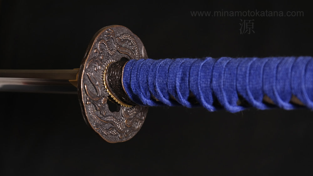 'Ascending Dragon Blue' Hand Forged Katana
