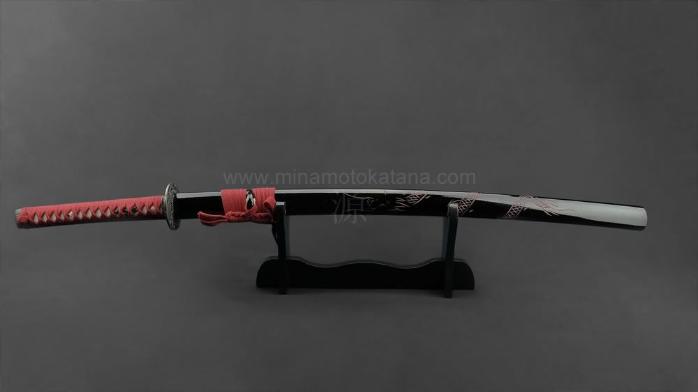 'Ascending Dragon Red' Hand Forged Katana