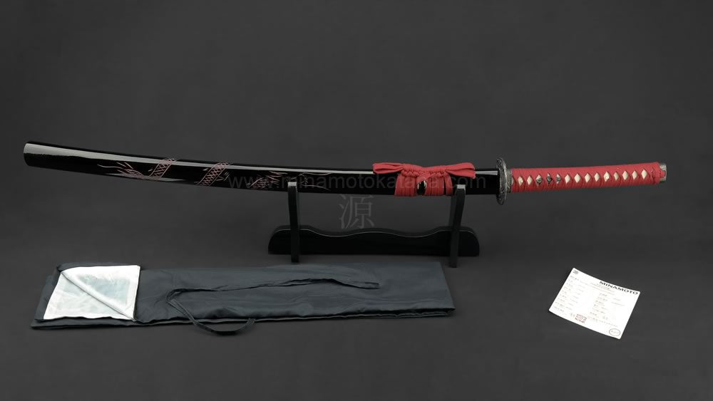 'Ascending Dragon Red' Hand Forged Katana