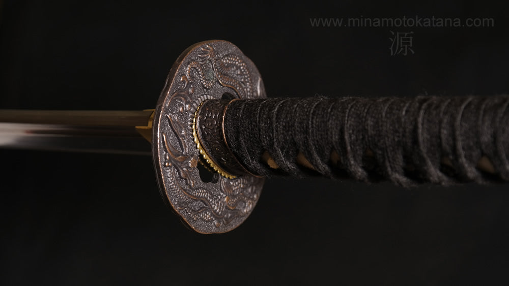 'Ascending Dragon Black' Hand Forged Katana