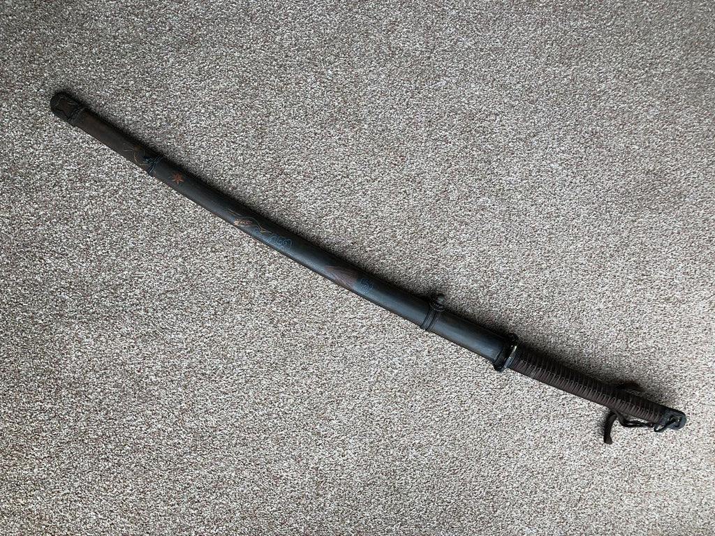 Antiqued 2nd WW Damascus Steel Japanese Officers Katana