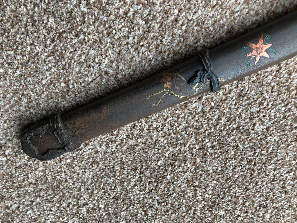 Antiqued 2nd WW Damascus Steel Japanese Officers Katana