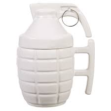White Hand Grenade Mug