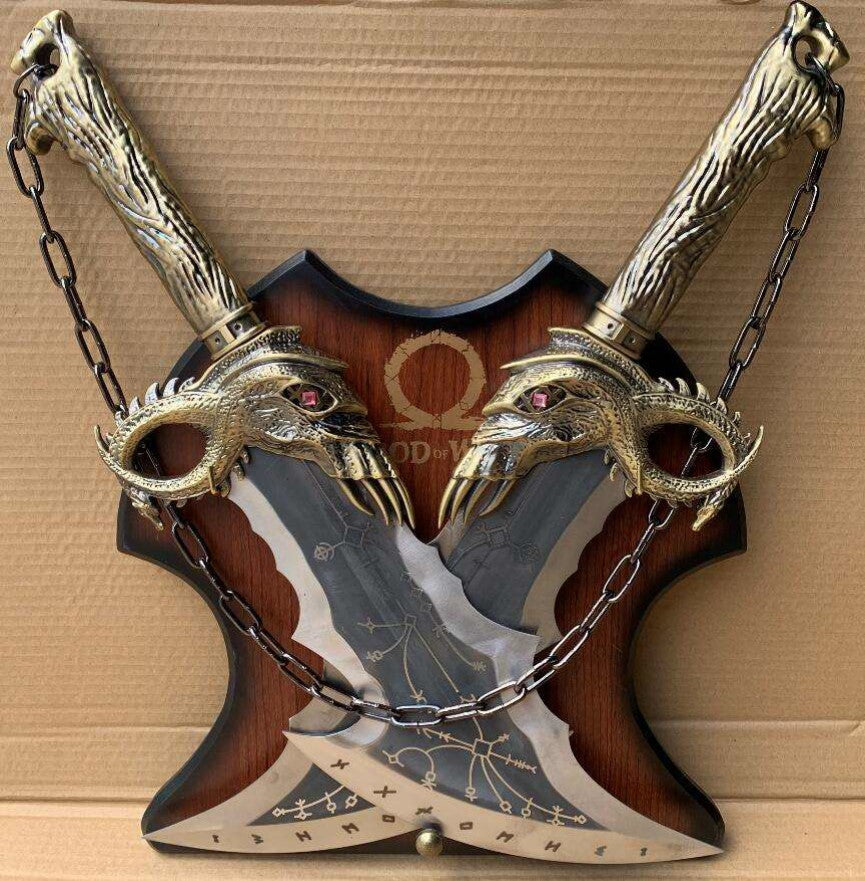 Metal Sword Pair on Plaque (Latest Version V3)