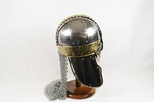  Viking Anglo Saxon Helmet with Chainmail