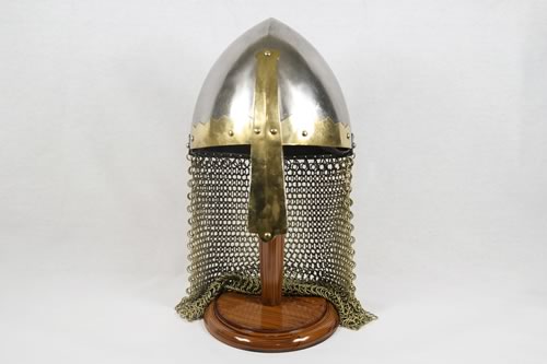 Norman Helmet with Nose Guard and Chainmail