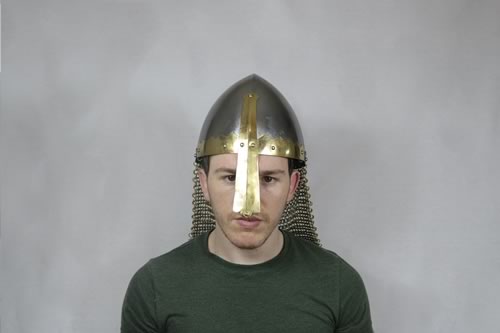 Norman Helmet with Nose Guard and Chainmail