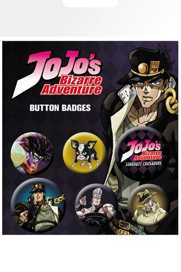 Jojo's Bizarre Adventure Pin Badges 6-Pack