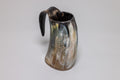 Natural Horn Tankard - Odin Helm Design