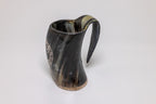 Natural Horn Tankard - Wolf Design