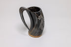 Natural Horn Tankard – Norse Compass and Longship design
