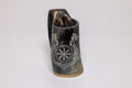 Natural Horn Tankard – Norse Compass and Longship design