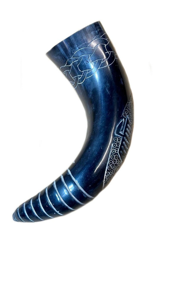 Natural Drinking Horn – Norse Longship Design