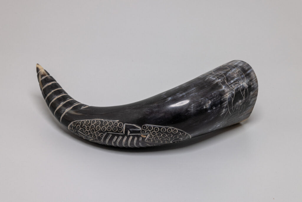 Natural Drinking Horn – Norse Longship Design