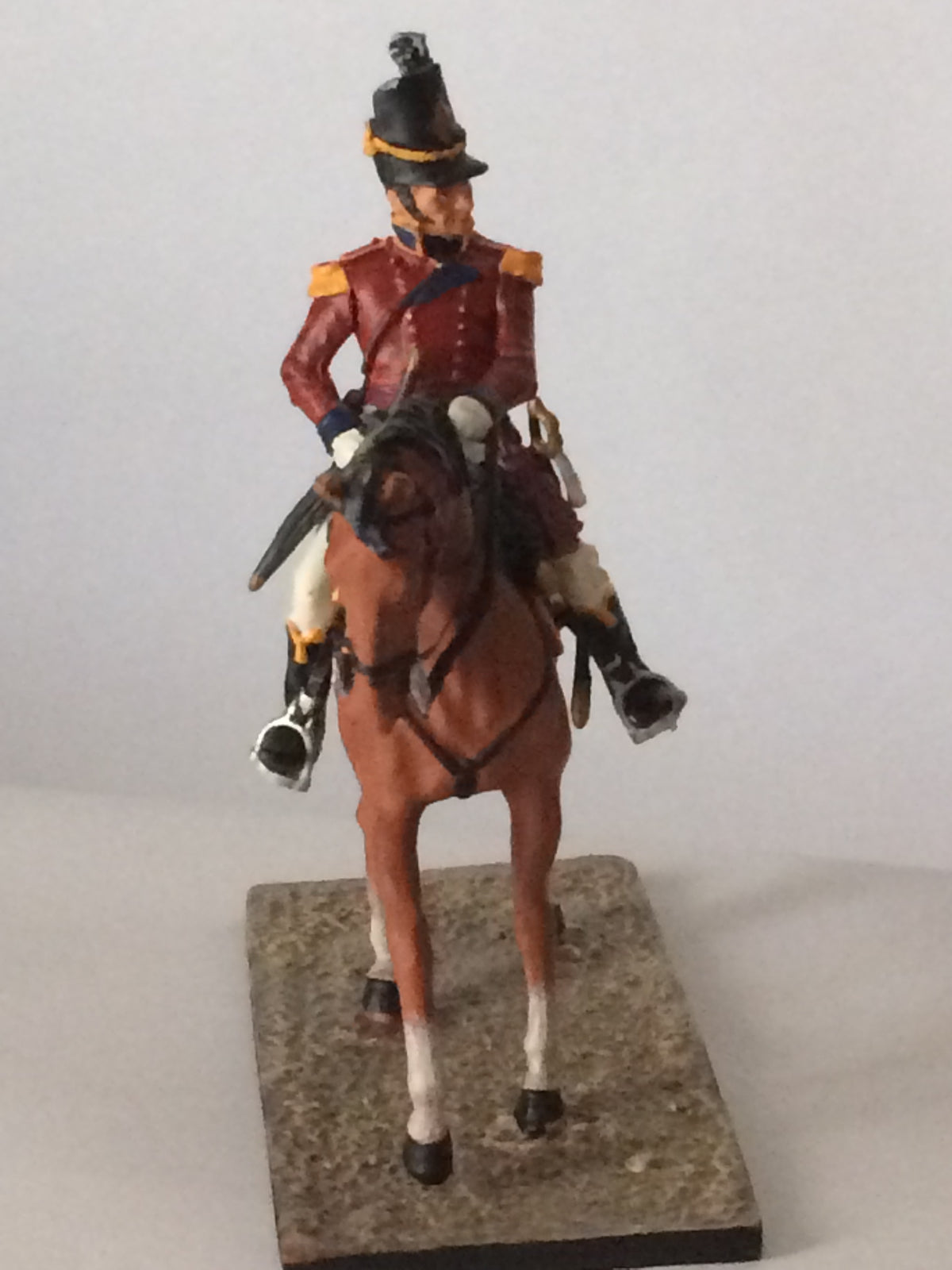 Pewter Gordon Highlander Officer on Horse