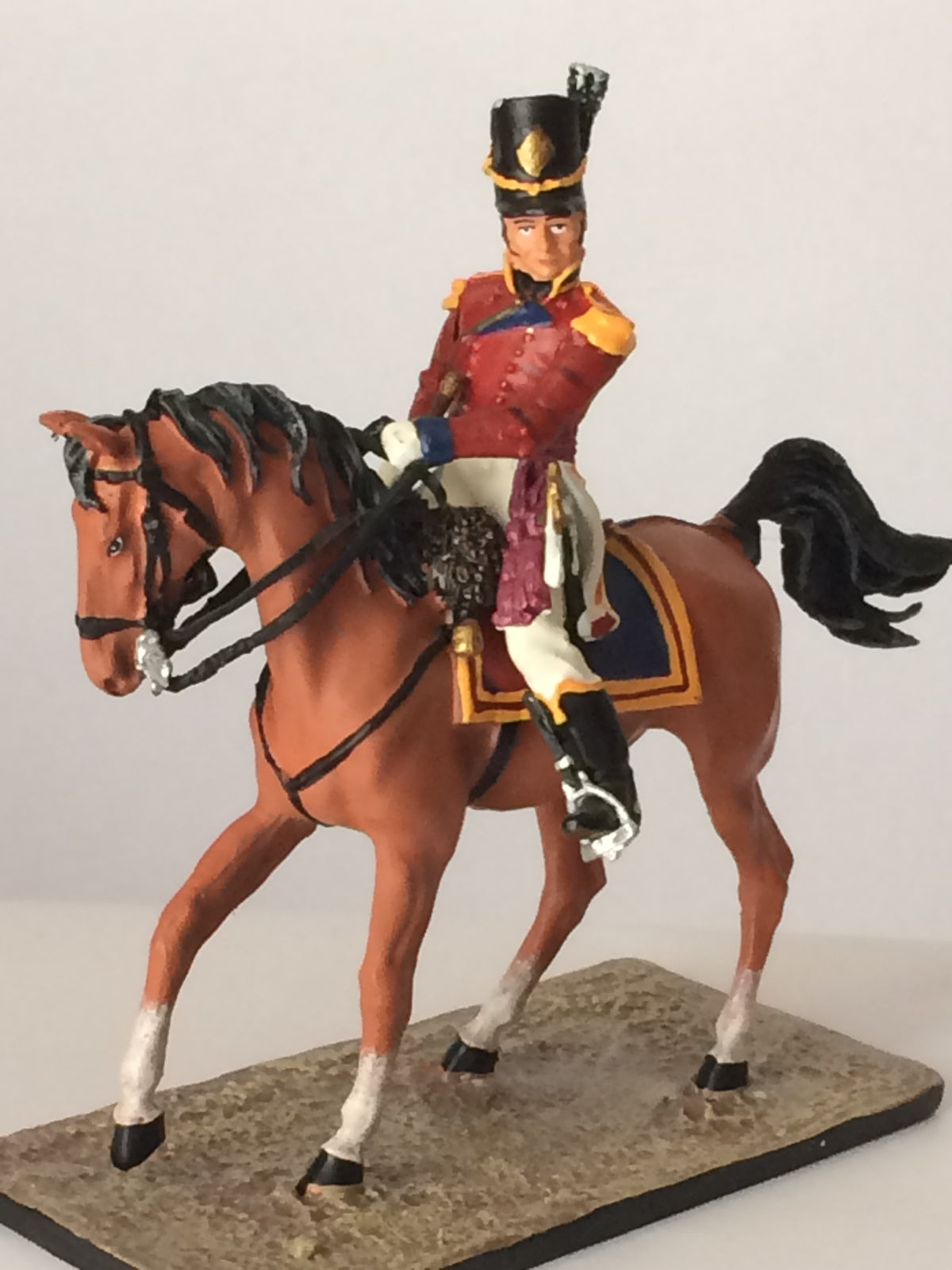 Pewter Gordon Highlander Officer on Horse