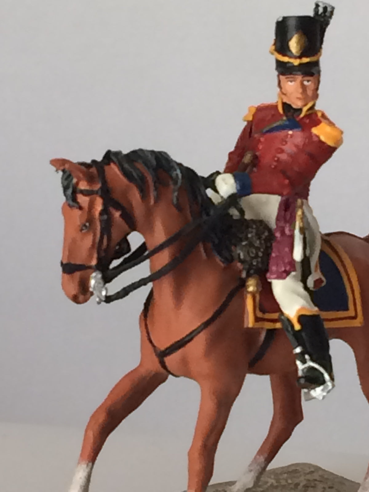 Pewter Gordon Highlander Officer on Horse