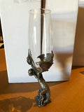 Dragon with Ball Pewter Glass