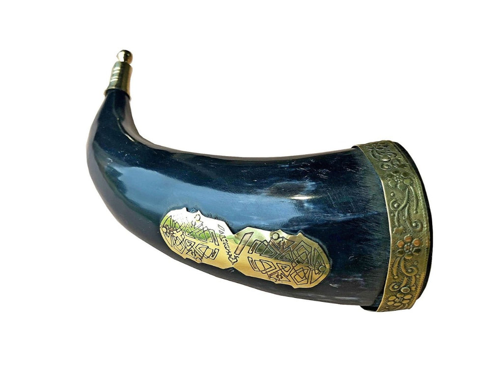 Viking Style Drinking Horn with all accessories