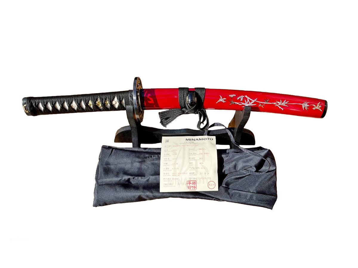 'Shogun's Red Rage' Tanto with 1095 Makuri Lamination