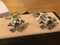 Cufflink Pair in Box Skull and Crossbones