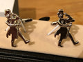 Cufflink Pair in Box 'Top hat and coat tails'