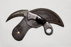 Onyx and Silver Damascus Karambit