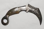 Bone Pearl Handle Damascus Karambit