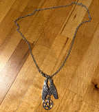 Pentagram with Wings Pagan Pendant in Box