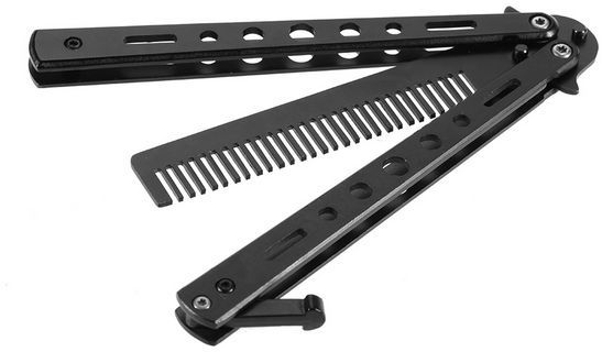 Black Balisong Comb