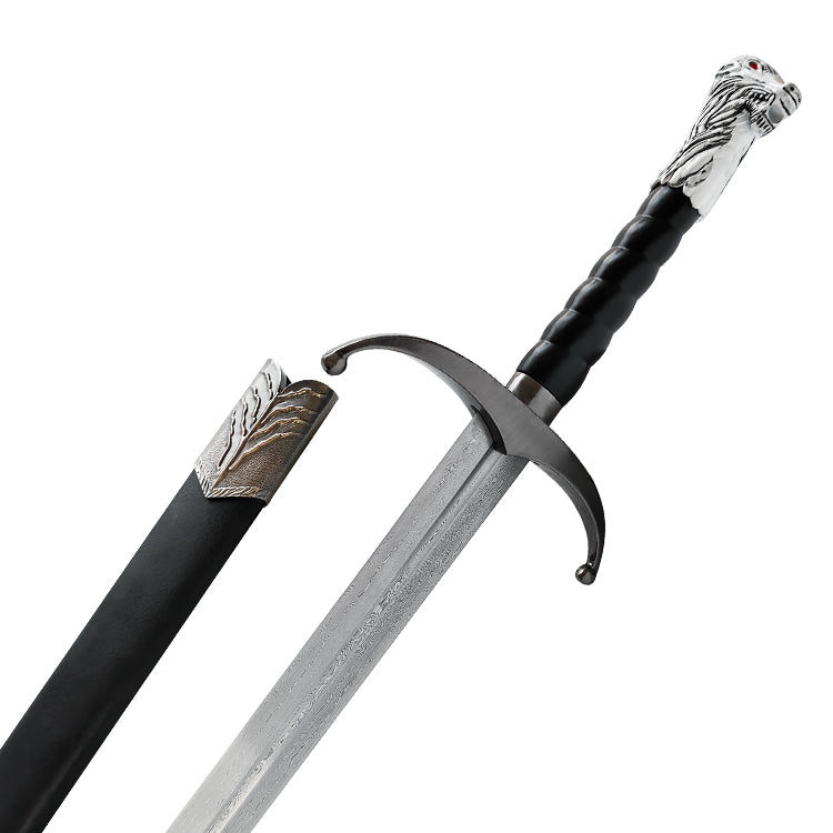Folded Steel Handmade Direwolf Sword