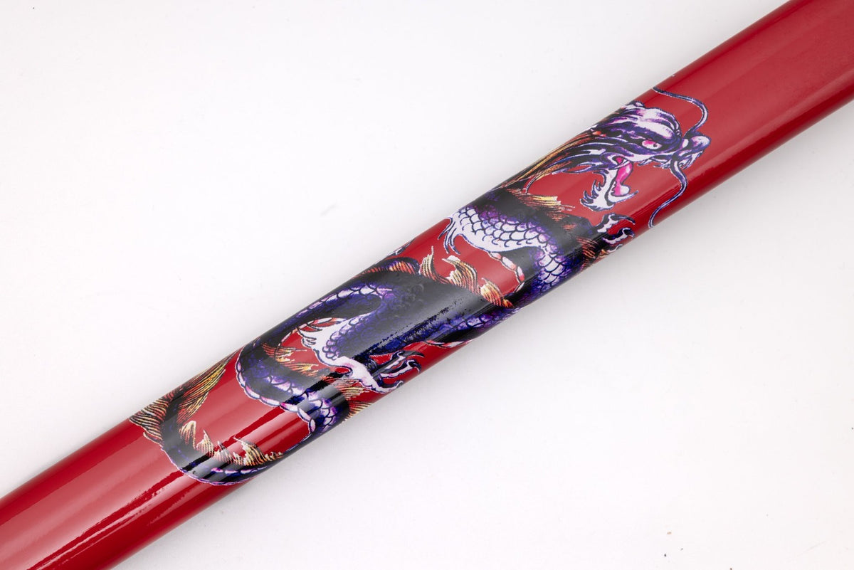 Red Katana with Blue Dragon