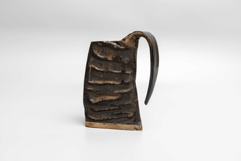 Natural Horn Tankard with Natural Horn Texture