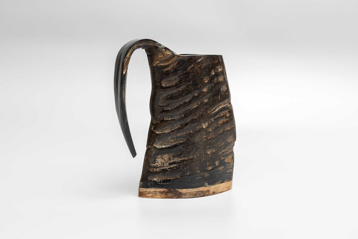Natural Horn Tankard with Natural Horn Texture