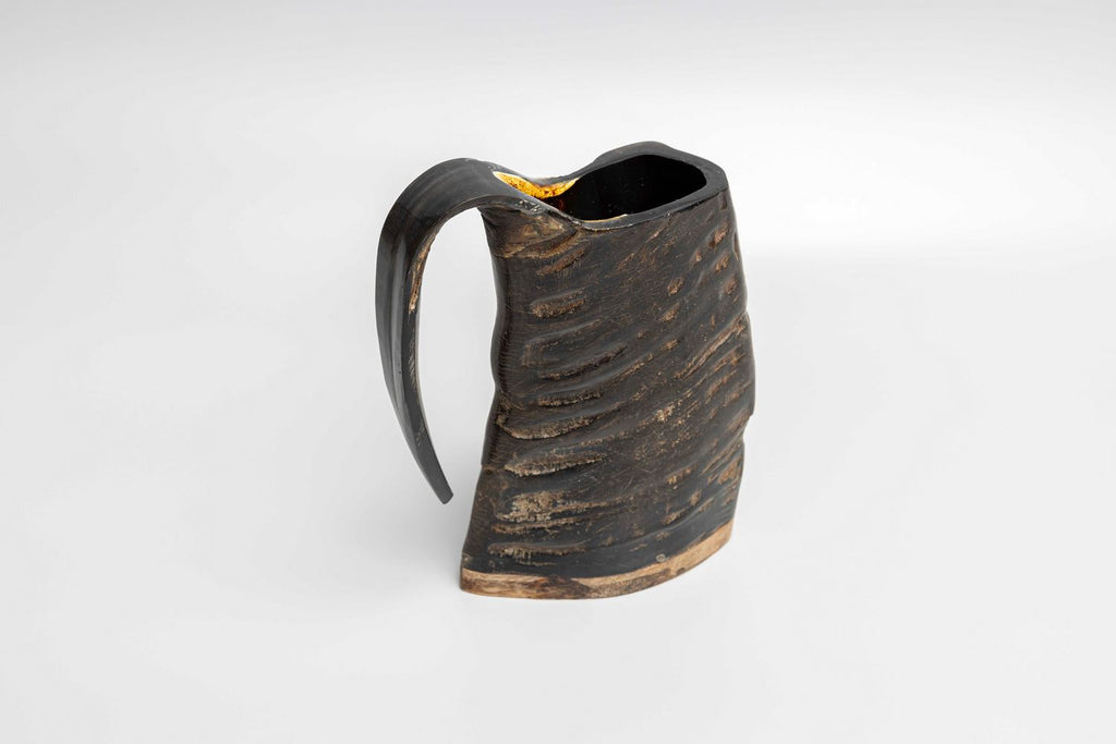 Natural Horn Tankard with Natural Horn Texture