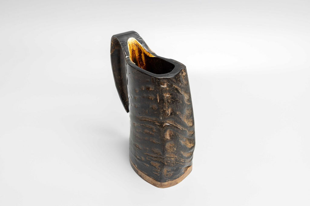 Natural Horn Tankard with Natural Horn Texture