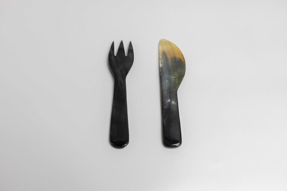 Horn Knife and Fork