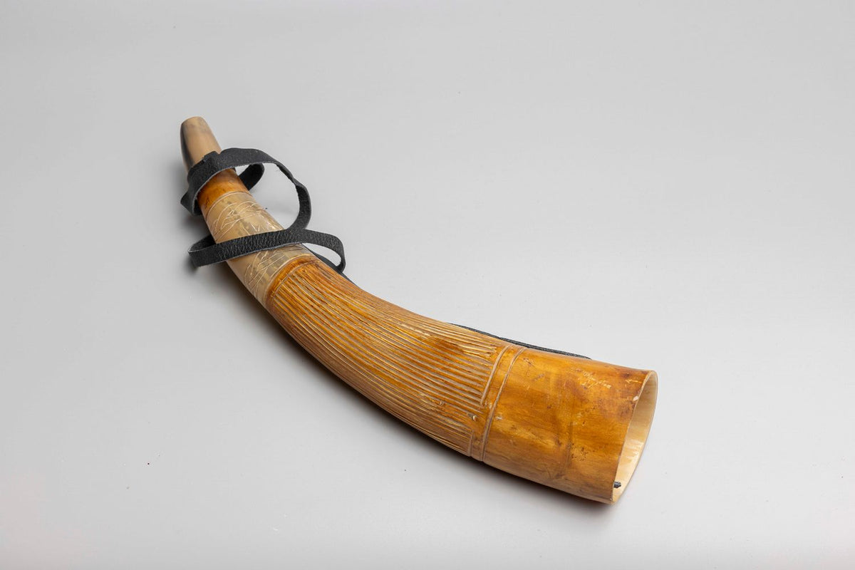 Blowing Horn Bugle with Leather Strap