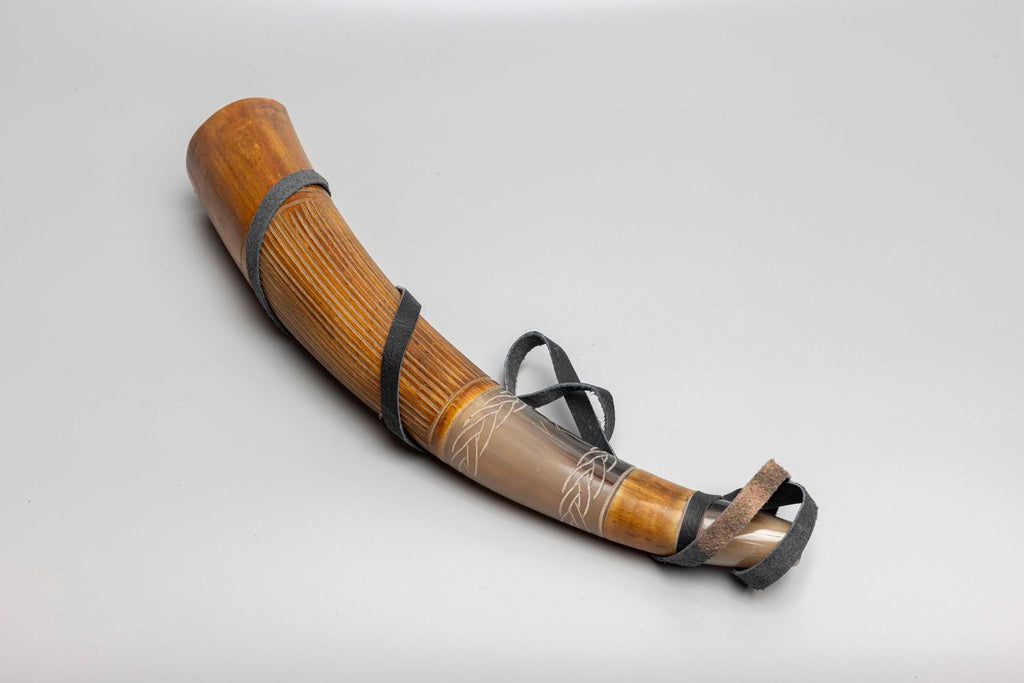 Blowing Horn Bugle with Leather Strap