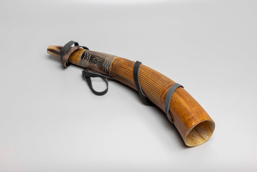 Blowing Horn Bugle with Leather Strap