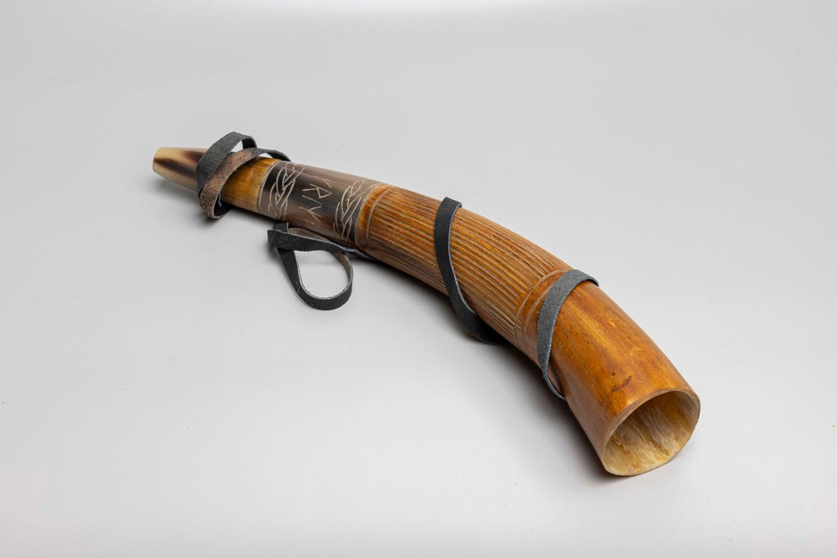 Blowing Horn Bugle with Leather Strap