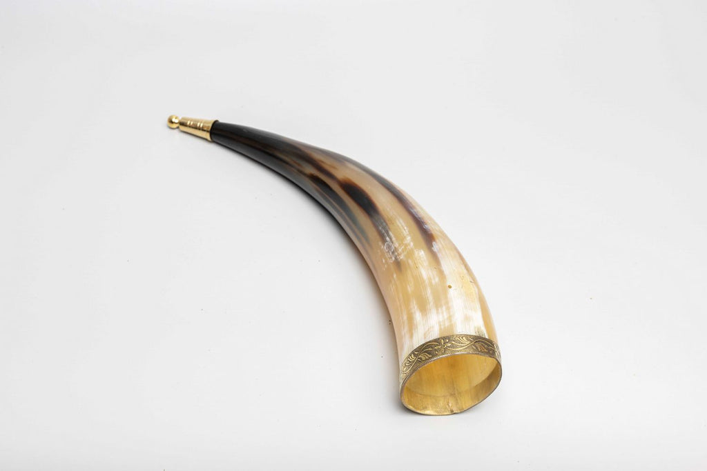 Genuine Natural Horn with Metal Fittings
