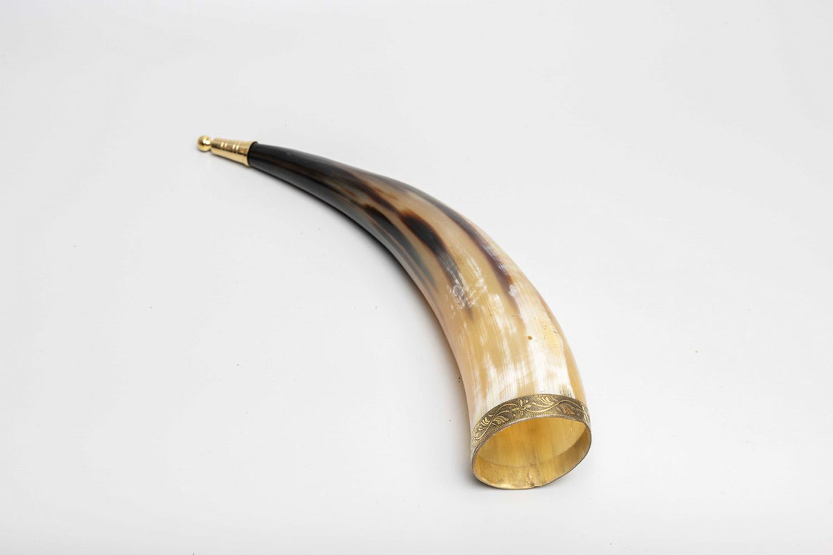 Genuine Natural Horn with Metal Fittings
