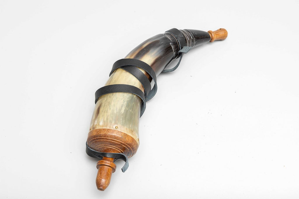 Powder Horn with Leather Strap
